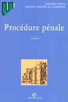 Couverture du livre « Procedure Penale 2eme Edition » de Conte aux éditions Armand Colin