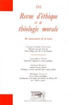 Couverture du livre « Revue d'éthique et de théologie morale numéro 252 » de Collectif Clairefont aux éditions Cerf