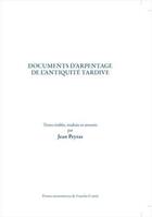 Couverture du livre « Documents d'arpentage de l'antiquite tardive » de Jean Peyras aux éditions Pu De Franche Comte