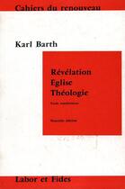 Couverture du livre « Revelation eglise theologie » de  aux éditions Labor Et Fides