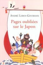 Couverture du livre « Pages oubliées sur le Japon » de Andre Leroi-Gourhan aux éditions Millon