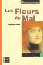 Couverture du livre « Les fleurs du mal » de Charles Baudelaire aux éditions Bordas