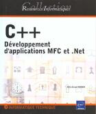 Couverture du livre « C++ : developpement d'applications mfc et .net » de Brice-Arnaud Guerin aux éditions Eni