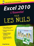 Couverture du livre « Excel 2010 l'essentiel pour les nuls » de Greg Harvey aux éditions First