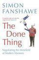 Couverture du livre « The Done Thing » de Fanshawe Simon aux éditions Random House Digital