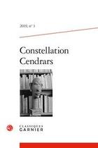 Couverture du livre « Constellation cendrars 2019, n 3 - varia » de  aux éditions Classiques Garnier