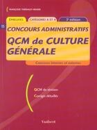 Couverture du livre « Qcm De Culture Generale » de Francoise Thiebault-Roger aux éditions Vuibert