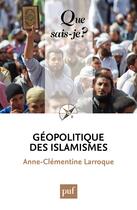 Couverture du livre « Géopolitique des islamismes » de Anne-Clementine Larroque aux éditions Presses Universitaires De France