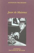 Couverture du livre « Juan de mairena » de Machado A aux éditions Rocher