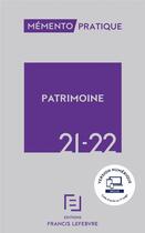 Couverture du livre « Mémento pratique : patrimoine (édition 2021/2022) » de  aux éditions Lefebvre