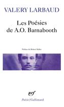 Couverture du livre « Les poesies de A.O. Barnabooth ; poésies diverses » de Valery Larbaud aux éditions Gallimard