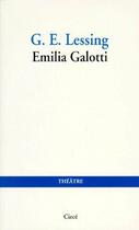 Couverture du livre « Emilia Galotti » de Lessing/G.E. aux éditions Circe