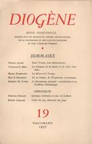 Couverture du livre « Diogene 19 » de Collectifs Gallimard aux éditions Gallimard