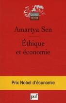 Couverture du livre « Éthique et économie (4e édition) » de Amartya Sen aux éditions Puf