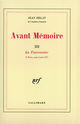 Couverture du livre « Avant memoire - vol03 - la fauconnier (a paris, sous louis xv) » de Jean Delay aux éditions Gallimard (patrimoine Numerise)