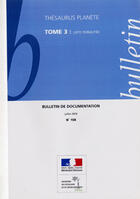 Couverture du livre « Bulletin de l'environnement n.158 t.3 thesaurus planete » de  aux éditions Documentation Francaise