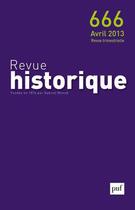 Couverture du livre « Iad - Revue Historique 2013 - N 666 » de  aux éditions Puf