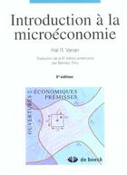 Couverture du livre « Introduction a la microeconomie (traduction de la 6e edition americaine) » de Varian aux éditions De Boeck