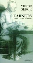 Couverture du livre « Carnets - - preface » de Serge/Debray aux éditions Actes Sud