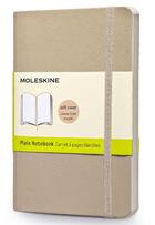 Couverture du livre « Carnet kaki/beige couverture souple poche pages blanches » de Moleskine aux éditions Moleskine Papet