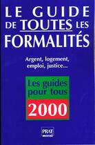Couverture du livre « Guide des formalites 2000 » de  aux éditions Prat