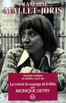 Couverture du livre « Françoise Mallet-Joris » de Detry Monique aux éditions Grasset Et Fasquelle