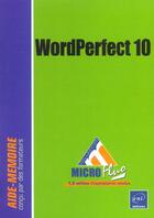 Couverture du livre « Wordperfect 10 » de  aux éditions Eni