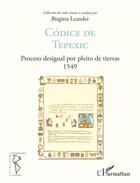 Couverture du livre « Cádice de Tepexic ; proceso desigual por pleito de tierras, 1549 » de Birgitta Leander aux éditions L'harmattan