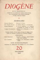 Couverture du livre « Diogene 20 » de Collectifs Gallimard aux éditions Gallimard