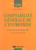 Couverture du livre « Comptabilite generale de l'entreprise instruments et procedures » de Mandou aux éditions De Boeck