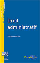 Couverture du livre « Droit administratif » de Philippe Foillard aux éditions Paradigme Cpu