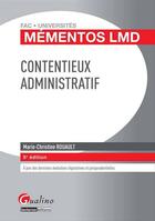 Couverture du livre « Mementos lmd - contentieux administratif - 5eme edition » de Rouault M-C. aux éditions Gualino Editeur
