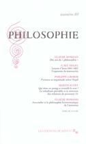 Couverture du livre « Revue Philosophie Minuit T.80 » de  aux éditions Minuit