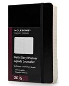 Couverture du livre « Agenda journalier 2015 poche noir couverture souple » de Moleskine aux éditions Moleskine Papet
