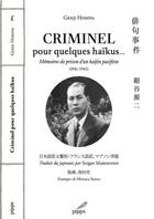 Couverture du livre « Criminel... pour quelques haïkus » de Genji Hosoya aux éditions Pippa