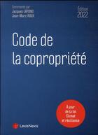Couverture du livre « Code de la copropriété (édition 2022) » de Jean-Marc Roux et Jacques Lafond aux éditions Lexisnexis