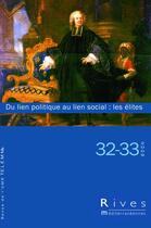 Couverture du livre « Du lien politique au lien social ; les élites » de  aux éditions Telemme