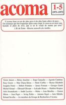 Couverture du livre « Acoma 1-5 ; 1971-1973 » de  aux éditions Pu De Perpignan