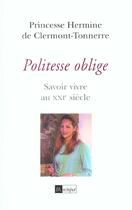Couverture du livre « Politesse oblige » de Clermont-Tonnerre H. aux éditions Archipel
