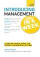 Couverture du livre « Introducing Management in a Week: Teach Yourself » de Manser Martin aux éditions Epagine