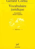 Couverture du livre « Vocabulaire juridique (3e édition) » de Gerard Cornu aux éditions Puf