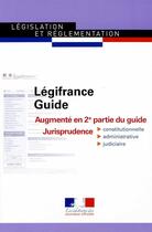 Couverture du livre « Guide légifrance » de  aux éditions Documentation Francaise