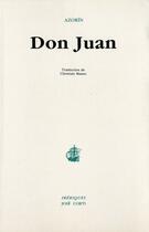 Couverture du livre « Don Juan » de Azorin aux éditions Corti