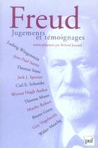 Couverture du livre « Freud. jugements et témoignages » de Roland Jaccard aux éditions Puf