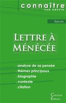 Couverture du livre « Lettre à Ménécée, d'Epicure » de  aux éditions Editions Du Cenacle