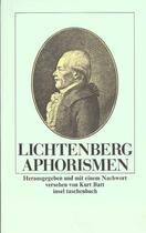 Couverture du livre « Aphorismen (Insel) » de Lichtenberg aux éditions Libri