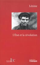 Couverture du livre « L'Etat et la révolution » de Vladimir Ilitch Lenine aux éditions Les Bons Caracteres