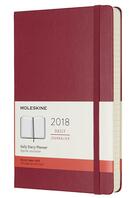 Couverture du livre « Agenda 2018 journalier grand format rigide rose framboise » de  aux éditions Moleskine
