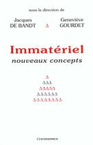 Couverture du livre « Immateriel » de Bandt (De)/Gourdet aux éditions Economica