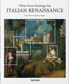 Couverture du livre « Les dessous des chefs-d'oeuvre ; la Renaissance italienne » de Rose-Marie Hagen et Rainer Hagen aux éditions Taschen